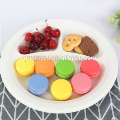 Compartment plate Bamboo Paper Tableware Sets Disposable Take Away Sugarcane Bgassee Food Container