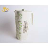 Hot Sale biodegradable double wall travel coffee tea bamboo fiber cup mug