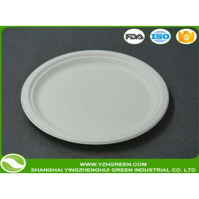 eco-friendly disposable paper 23cm round biodegradable plate