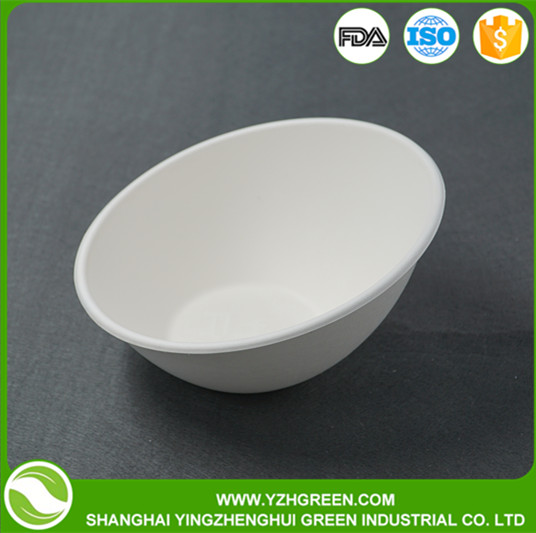 eco-friendly composable pulp 800ml oblique paper bowl