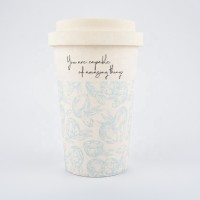 20oz biodegradable printing bamboo fiber travel mug coffee cup